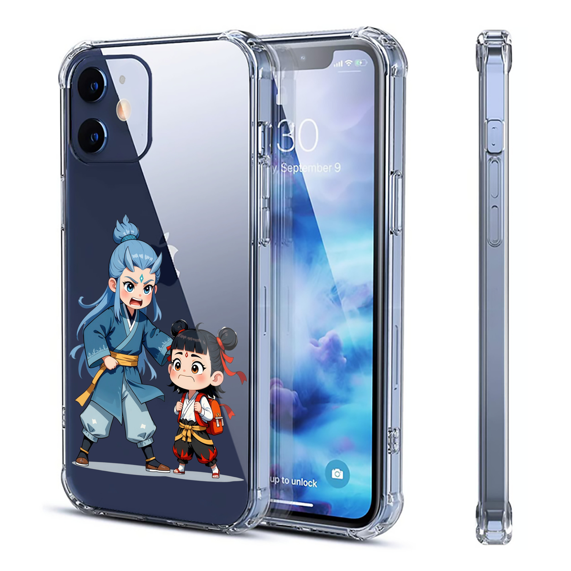 （画像用） Ne Zha 2 ナタ 魔童の大暴れ 【iPhone 12シリーズ対応】透明スマホケース（クリアソフトケース）